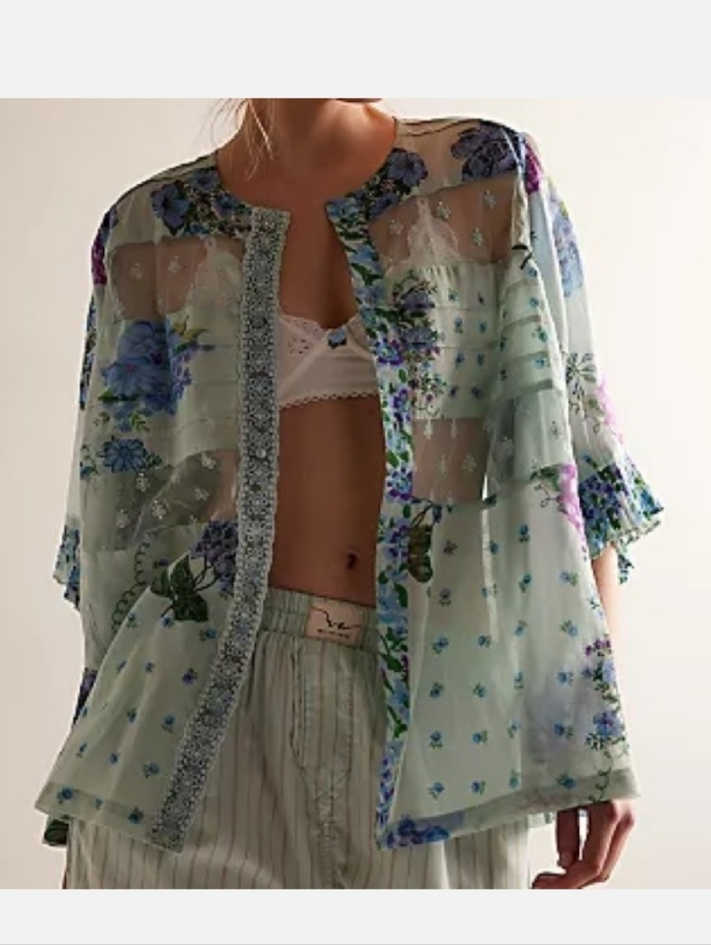 Free People Intimately Hey Lover Printed Shirt Nwt